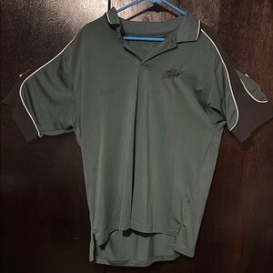 Mountain Dew Dark Green Polo Shirt with White Piping